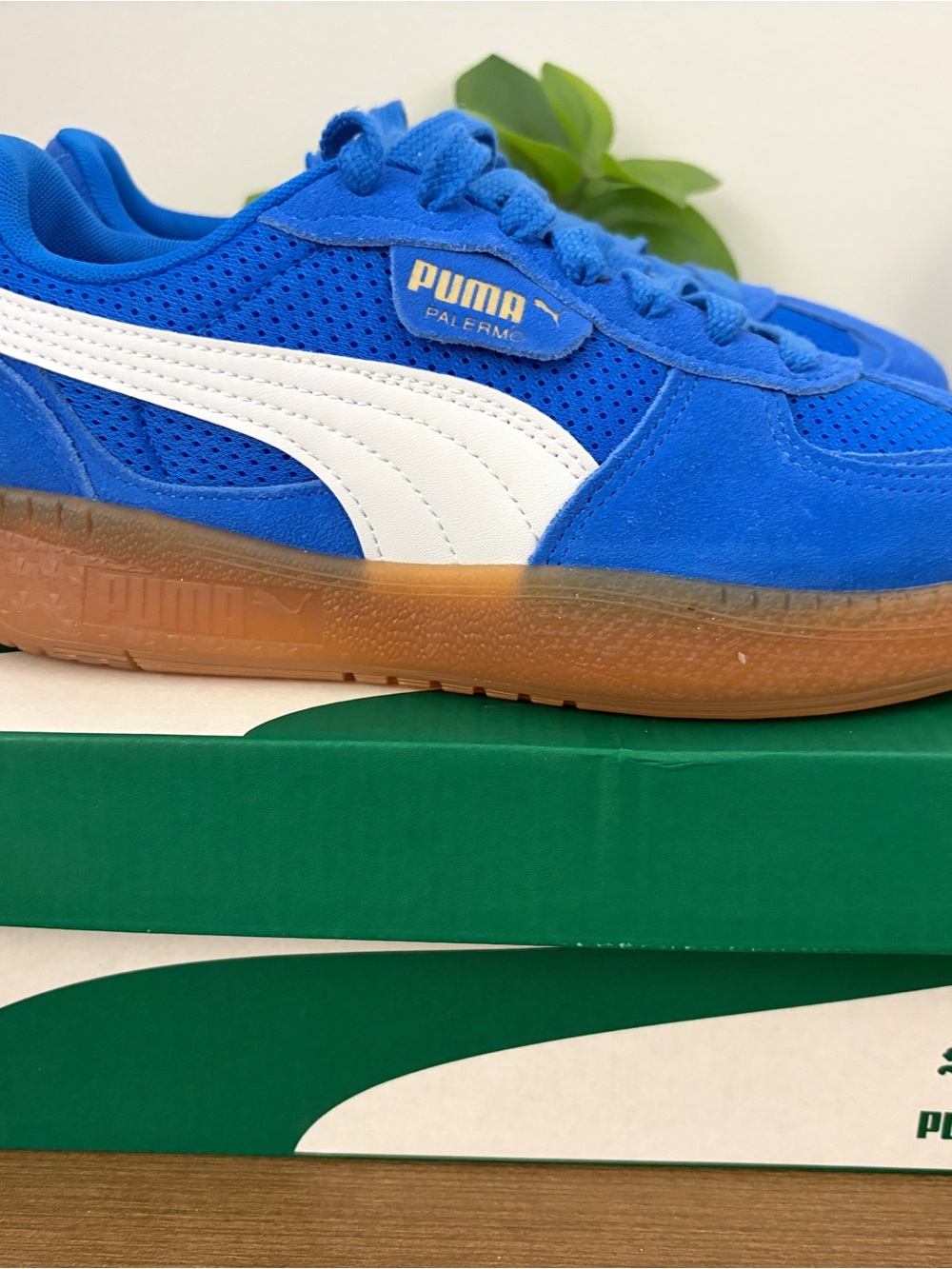 Puma Palermo Moda Vintage Hyperlink Blue Gum Women’s Size 8 Athletic Shoes